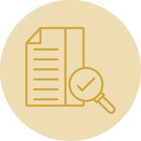 Compliance Line Yellow Circle Icon vector