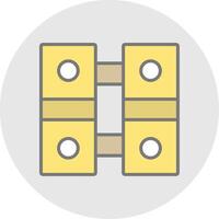 Hinge Line Filled Light Icon vector