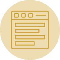 Browser Line Yellow Circle Icon vector