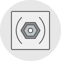 Bracket Line Filled Light Icon vector