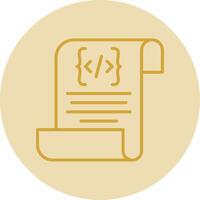 Script Line Yellow Circle Icon vector