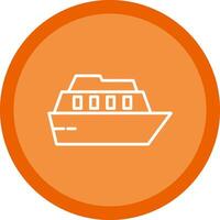 Cruise Line Multi Circle Icon vector