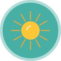 Sun Flat Multi Circle Icon vector