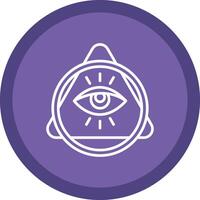 Eye Of Providence Line Multi Circle Icon vector