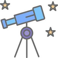 Astronomy Line Filled Light Icon vector