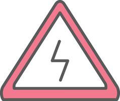 Danger Line Filled Light Icon vector