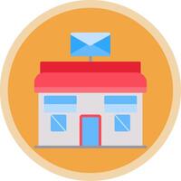 Post Office Flat Multi Circle Icon vector