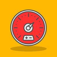 Gauge Filled Shadow Icon vector