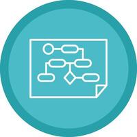 Work Flow Process Line Multi Circle Icon vector