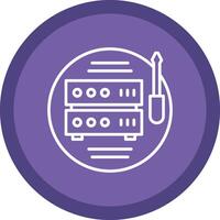 Tech Support Line Multi Circle Icon vector