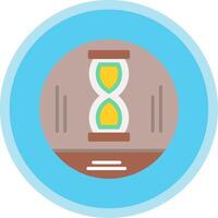 Hourglass Flat Multi Circle Icon vector