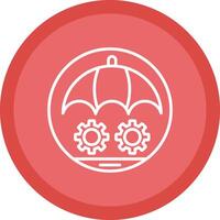 Risk Management Line Multi Circle Icon vector