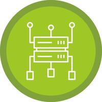Data Structure Line Multi Circle Icon vector