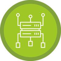 datos estructura línea multi circulo icono vector