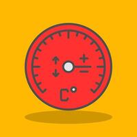 Gauge Filled Shadow Icon vector