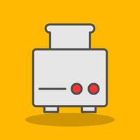 Toaster Filled Shadow Icon vector