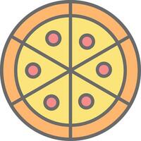 Pizza Line Filled Light Icon vector