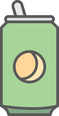 Soda Can Line Filled Light Icon