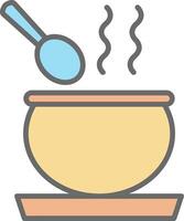 Soup Line Filled Light Icon vector