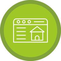 Real Estate Website Line Multi Circle Icon vector