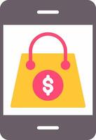 OnFlat Multi Circle Shop Flat Multi Circle Icon vector