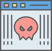 Malware Line Filled Light Icon vector