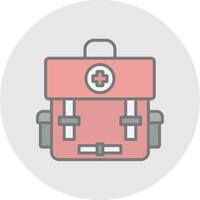 First Aid Line Filled Light Icon vector