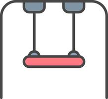 Swing Line Filled Light Icon vector