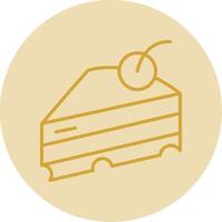 Pastry Line Yellow Circle Icon vector