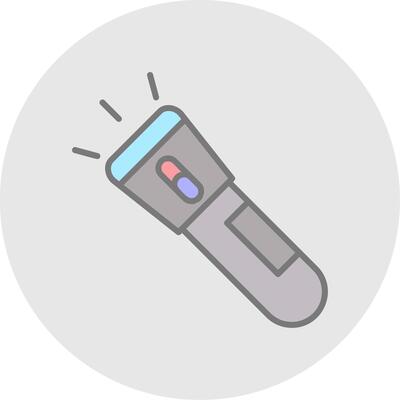 Torch Line Filled Light Icon