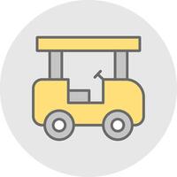 transporte línea lleno ligero icono vector