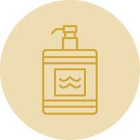 After Shave Line Yellow Circle Icon vector