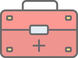 First Aid Kit Line Filled Light Icon vector