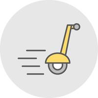 segway línea lleno ligero icono vector