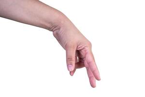 hand on isolated background clipping path photo