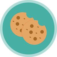 Cookies Flat Multi Circle Icon vector