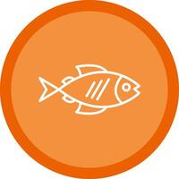 pescado línea multi circulo icono vector