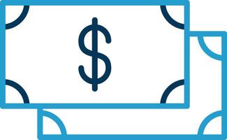 Payment Line Blue Two Color Icon vector