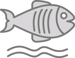 Flounder Line Filled Light Icon vector