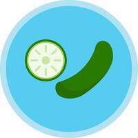 Cucumber Flat Multi Circle Icon vector