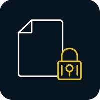 Encrypted Data Line Red Circle Icon vector