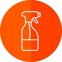 Cleaning Liquid Line Red Circle Icon vector