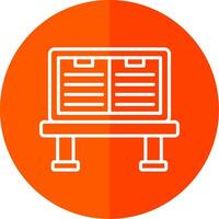 Unit Line Red Circle Icon vector