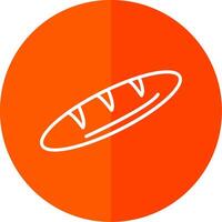 Baguette Line Red Circle Icon vector