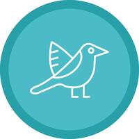 Ornithology Line Multi Circle Icon vector