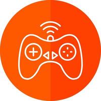 Controller Line Red Circle Icon vector