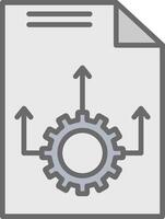 Workflow Line Filled Light Icon vector