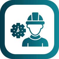 Worker Mask Glyph Gradient Corner Icon vector