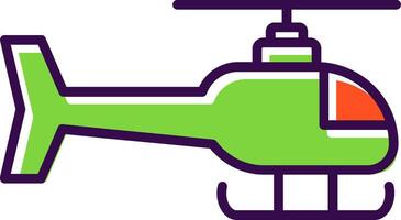 Helicopter filled Design Icon vector