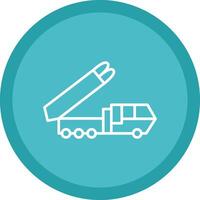 Truck Line Multi Circle Icon vector